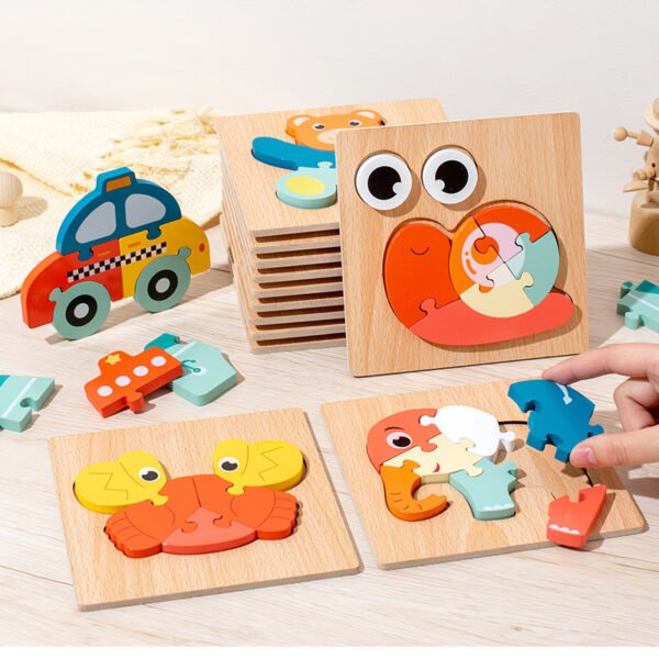 3D  Puzzle träleksaker för barn